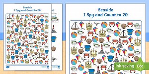Seaside I Spy and Count Activity to 20