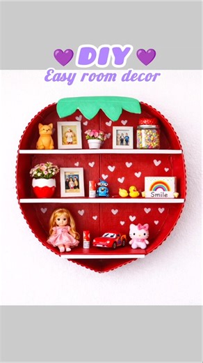 DIY Cardboard Wall Shelf 😱 | Easy Room Decor easy craft idea