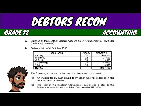 Debtors Recon (Grade 12 Accounting)