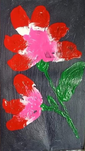 easy flower art#painting #design#flowerdrawing #