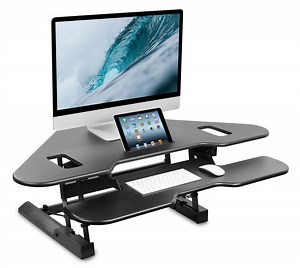 Corner Sit Stand Desk Converter