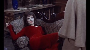 Inimitable, luxuriantly breathy and slyly mellifluous, Fenella Fielding, graced and sidled across the West End stage and our television screens for near on sixty years. There was always something exotic and possibly louche about Fenella and men adored her. Immortalised in this succulent scene in 'Carry On Screaming', as Mistress Valeria draped on a divan. A quintessential sixties femme fatale. Fenella Fielding OBE died on this day 2018, aged 90. | Bernie Briffa