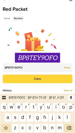 Binnace red packet code today | Red packet code in binance today