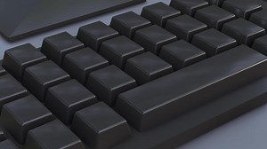 Download Smoothly moving black 3d computer keyboard animation for free