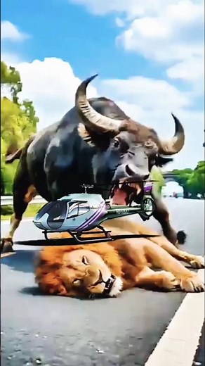 ‎"OX vs LION 🦁💥 Epic Power Clash | Real Animal Fight Showdown!"