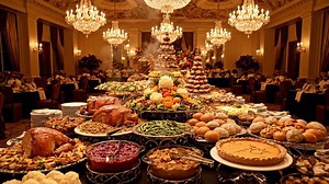 Download A buffet table with many different types of food for free