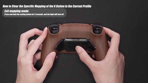 HEXGAMING RIVAL PRO Hall Effect Wireless Controller Compatible with ps5-4 Back Buttons, Mouse-Click Hair Triggers, Interchangeable Thumbsticks - Blue Flames