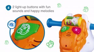 Winfun Giddy-up Horsey 2-in-1 Rocking & Ride-On Toy – Interactive Motion Sensor with Sounds, Lights & Music, Easy-Grip Handles, Toddler Developmental Toy for Ages 12–36 Months, 44 lb Capacity