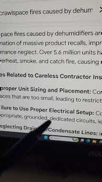 Crawlspace encapsulation dehumidifier fires caused by defective units + improper contractor installs