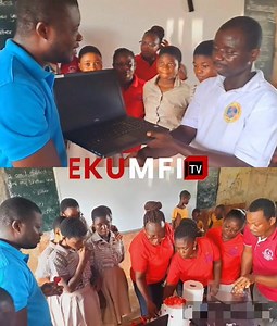 1.5K views · 54 reactions | #NewsToday A valentine gift from #Help_Start_Ghana to Ekumfi Bogyano Basic School. Seven (7) pieces of laptops donated to the school to augment the teaching and learning of Computing. The donation was led by Mr. Ebo Nyankson who is the CEO of Jimam Bricks & Tiles . | Ekumfi TV | Facebook