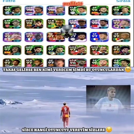 Size Kimi Vereyim 💥 #pesmobileبيس #efootball #fifa #futbol #keşfetbeniöneçıkar #efootball2026 #takip