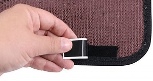 Prest-O-Fit Interior RV Step Rug for Landings - 23-1/2" Wide x 8" Deep - Black - Qty 1 Prest-O-Fit R