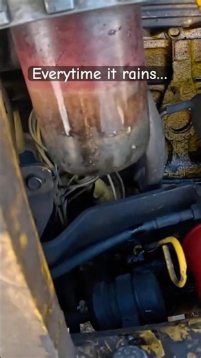 Fuel filter filling up with water? But whyyyy #shorts #farm #diesel #excavator