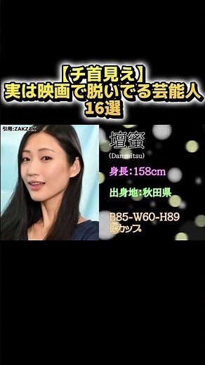 【チ首見え】実は映画で脱いでる芸能人16選