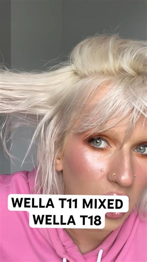WELLA t11 MIXED WELLA T18 #wellatoner #wella #haircolor #blonde #wellat18 #wellat11 #bleachingfail