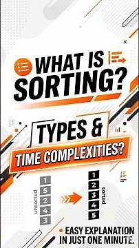 What is Sorting?😱Types and Time complexities? Easy Explanation! #algorithms #dsa #coding