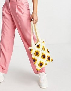 ASOS DESIGN shopper bag in sunflower crochet | ASOS