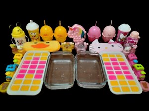 PINK vs YELLOW ǀ Mixing random into CLEAR SLIME ǀ Relaxing Slime Video