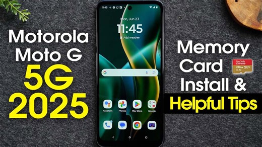 Moto G 5G 2025 How to Install a Memory Card and Helpful Tips