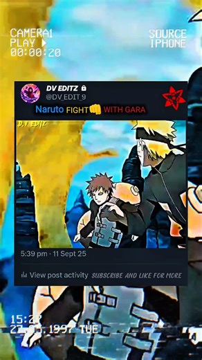 Second time Naruto fight 👊 with gara 🌋