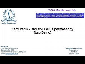 Lecture 13 - Raman/EL/PL Spectroscopy (Lab Demo)