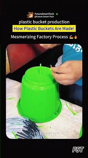 How Plastic Buckets Are Made! Mesmerizing Factory Process 🏭🔥