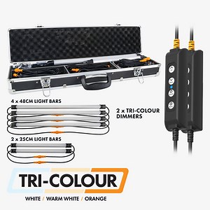6 Bar Tri-Colour LED Camp Light Kit