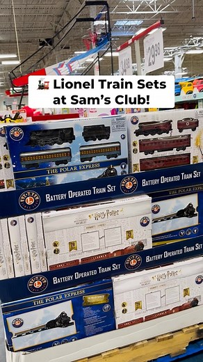 Sam’s Club Lovers on Instagram: "🚂 Lionel Train Sets are a classic! I spotted these Polar Express and Harry Potter sets and they make great gifts! They’re battery powered and feature 28-pieces. Only $29.98! #samsclub #trainset #christmas2023"