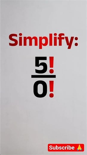 What is Zero Factorial? #maths #mathstricks #mathshorts #algebra #satmath #viralmath #education