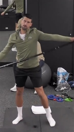 Novak Djokovic limbering up at the Australian Open 🙆‍♂️🤸 | TNT Sports