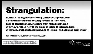 Training medical practitioners on how to assess and respond to non-fatal strangulation - BCHS