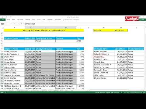 How to Use Advanced Filters in Excel Example 2 ｜ Sort & Filter Functions in Excel 6 gUbsHQjeJlE