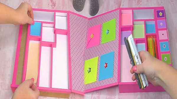 Cute Desk Organizer Made From Cardboard