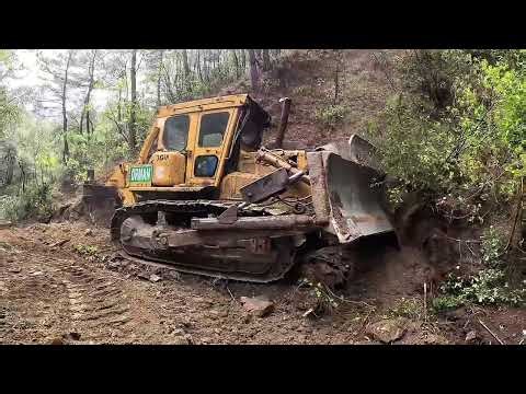 ROAD FORMATION How to open a road in the forest with a WORK MACHINE3 #komatsu #working #caterpillar