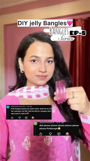 DIY Viral Jelly Bangles using plastic bottle🩷#bangleshaul #craft #bangles #diy #trending#shortvideo