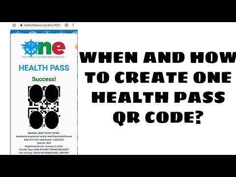 ONE HEALTH PASS | STEP BY STEP PROCEDURE | SAMPLE VIDEO | MARY ROSE NAVERA