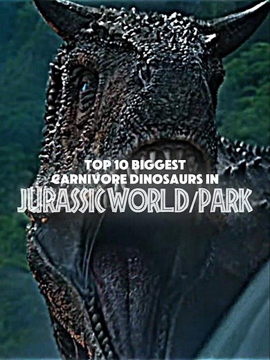 Top 10 Biggest Carnivore Dinosaurs in Jurassic World/Park | 4K Edit | #jurassicworld #music #edit