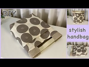 おしゃれハンドバッグ, 簡単作り方, How to make stylish/5pockets handbag,easy sewing tutorials, diy