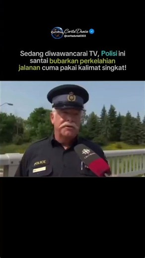 Polisi Kanada Bubarkan Perkelahian Saat Wawancara TV
