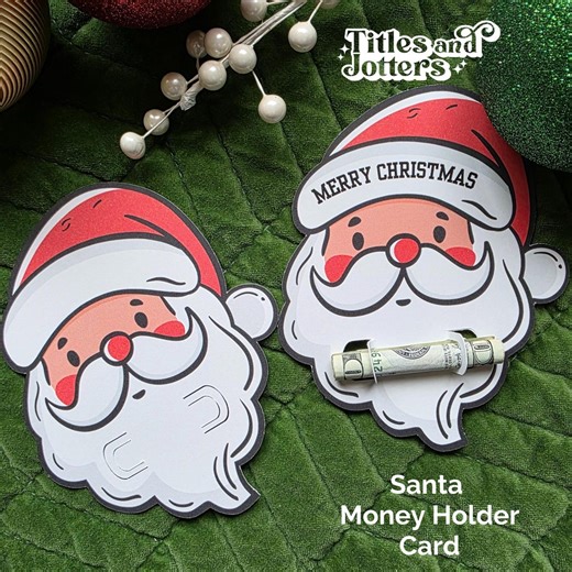 Santa Christmas Money Holder Card - Etsy