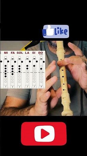 Tutorial de flauta dulce, facil y simple. Video completo en mi canal.✌🏻🪈🎶