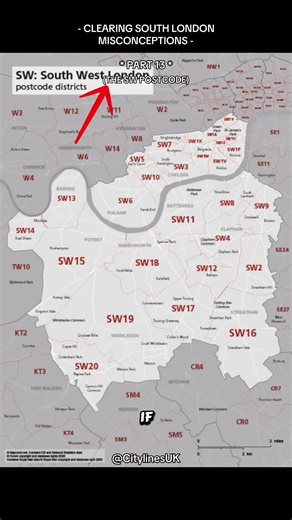 Is the SW postcode geographically accurate? South London SW postcode explained