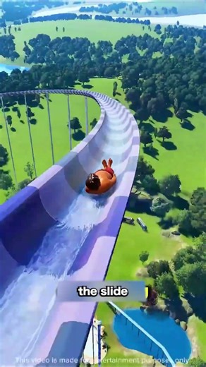 this kid decided to try scared water slide #waterpark