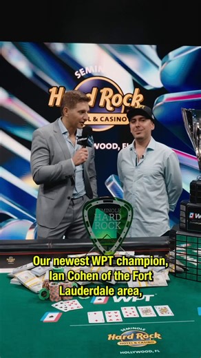 Ian Cohen entered the $3,500 @WPT Seminole @HardRockHolly Poker Showdown Championship through an $800 satellite, and left a WPT Champion 🏆Hear the champ's thoughts on his biggest win yet 👇