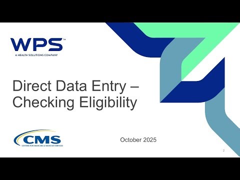 Encore: Direct Data Entry - Checking Eligibility