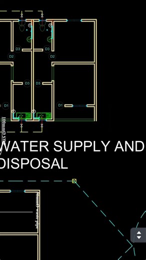Water disposal design with Auto cad #architecture #autocaddrawings #howtodraw #water #treanding