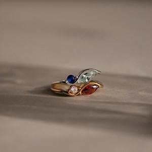Infinity Birthstone Ring by Caitlyn Minimalist • Custom Marquise & Round Cut Promise Ring • Gemstone Jewelry • Gift for Her • RM148 - Etsy