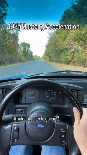 @polecat_creek_garage on Instagram: "A short acceleration video I forgot that I had of my 1987 ford mustang. . . . . . . . #foxbody"