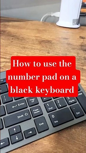How to use the number pad on a black keyboard