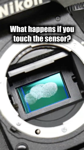 What happens if you touch the camera sensor?